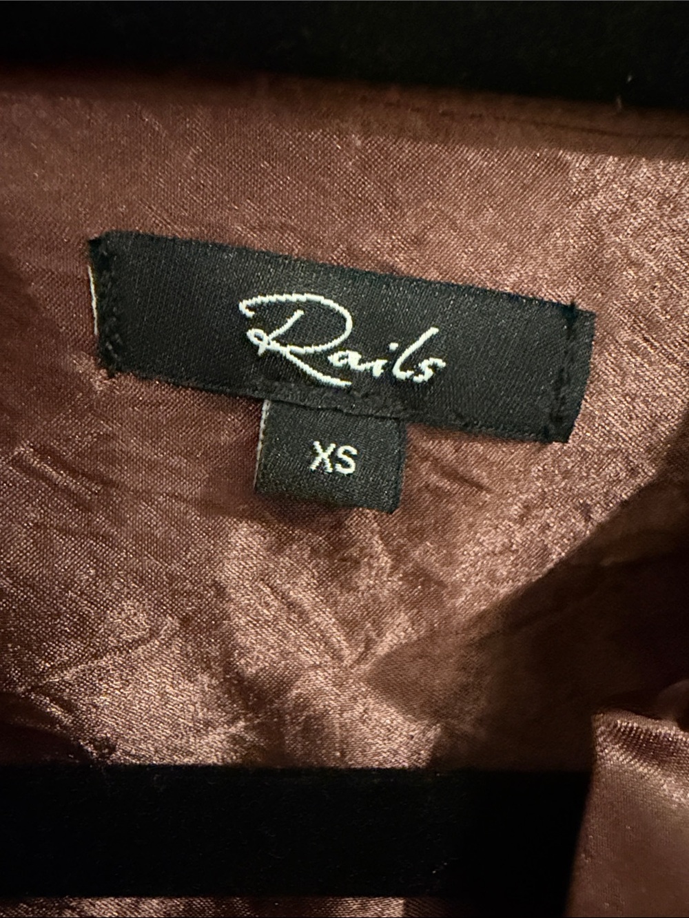 Rails Satin Button-Down Shirt in Rosewood - Picture 2 of 5